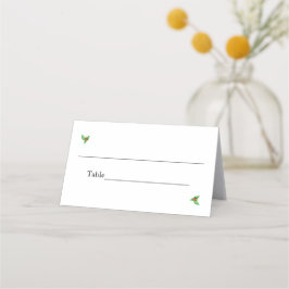 Rosa Buds auf grüner Hochzeit Platzkarte