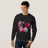 Rosa Buffalo Karierte und herzliche Ballons - Vale Sweatshirt (Vorne ganz)