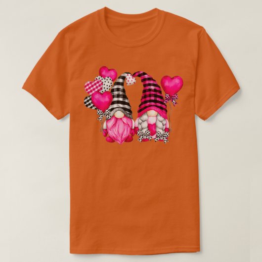 Rosa Buffalo Karierte und herzliche Ballons - Vale T-Shirt (Design vorne)