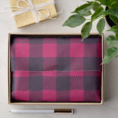 Rosa Buffalo Kariertes Gewehrpapier Seidenpapier (Geschenk)