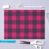 Rosa Buffalo Kariertes Gewehrpapier Seidenpapier (Handwerk)