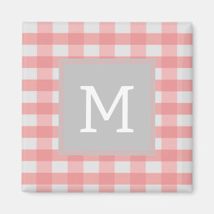 Rosa Buffalo Kariertes Monogram Magnet