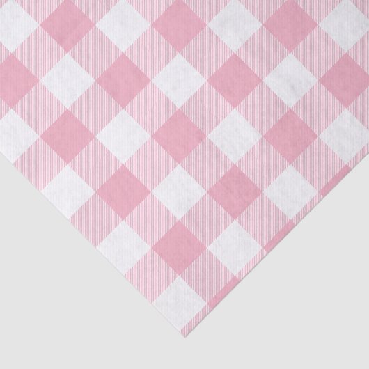 Rosa Buffalo Karo Pattern Seidenpapier (Ausschnitt)