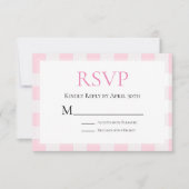 Rosa Buffalo Karo Wedding RSVP (Vorderseite)