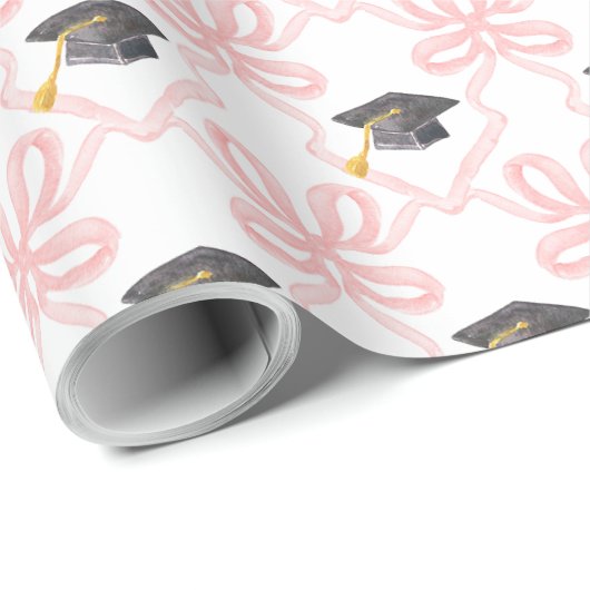 Rosa Bug Coquette Abschluss Geschenkpapier (Rolleneckpunkt)