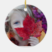 Rosa Bug Erster Weihnachtsgebrauch Foto Ornament (Hinten)