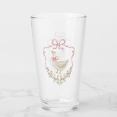 Rosa Bug Gänse Wappen Mädchen Dusche Glas (Rückseite)