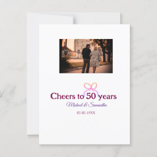 Rosa Bug jubelt auf 50-jährige Hochzeit Postkarte