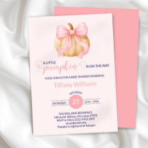 Rosa Bug Kürbis Baby Fall Dusche minimalistisch