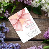 Rosa Bug Moderne Elegante Babydusche Einladung