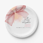 Rosa Bug Moderne Elegante Babydusche Pappteller (Vorderseite)