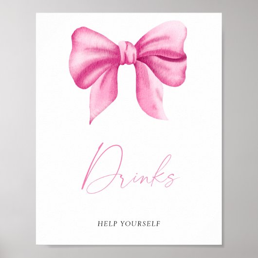 Rosa Bugbaby Dusche - Drinks Poster (Vorne)