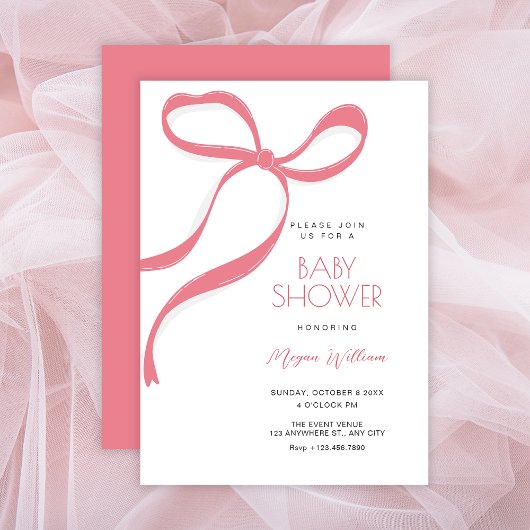 Rosa Bugbaby Dusche Einladung