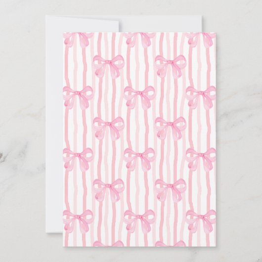 Rosa Bugbaby-Dusche Einladung (Rückseite)