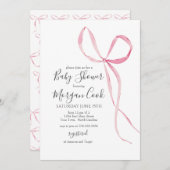 Rosa Bugbaby-Dusche Einladung, Mädchen-Dusche Einladung (Vorne/Hinten)