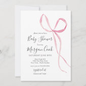 Rosa Bugbaby-Dusche Einladung, Mädchen-Dusche Einladung (Vorderseite)