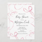 Rosa Bugbaby-Dusche Einladung, Mädchen-Dusche Einladung (Vorne/Hinten)