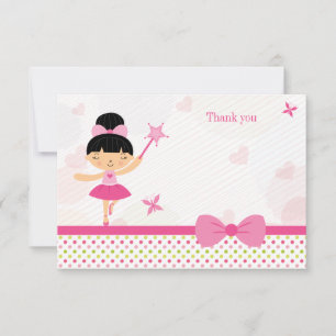 Rosa Bugballerina Mädchen Geburtstag Dankeschön Ka Dankeskarte