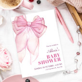 Rosa Bugband Babydusche Einladung