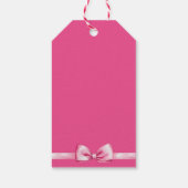 Rosa Bugband Babydusche niedlich Dankeschön Geschenkanhänger (Rückseite)