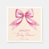 Rosa Bugband Babydusche niedliche elegante Vorlage Serviette (Vorderseite)