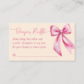 Rosa Bugband Babydusche niedliche Windelraffinerie Begleitkarte (Vorderseite)