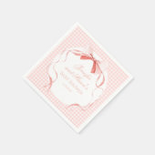 Rosa Bugband Gingham Preppy Girl Dusche Serviette (Ecke)