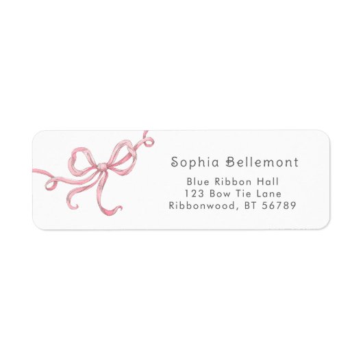 Rosa Bugband Vintag Babydusche Rücksendeadresse (Vorne)