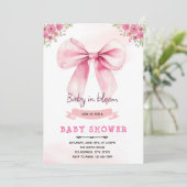 Rosa Bugblüte Party Einladung (Stehend Vorderseite)