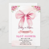 Rosa Bugblüte Party Einladung (Vorne/Hinten)