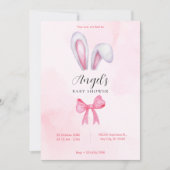 Rosa Bugbrunnendusche Einladung (Vorderseite)