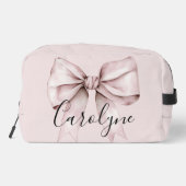 Rosa Bugcoquette Personalisiert Name Brauerei Waschbeutel (Rückseite)