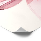 Rosa Bugcreme Beige Quinceanera Empfang Poster (Ecke)