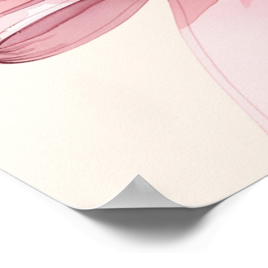 Rosa Bugcreme beige Sweet 16 willkommen Poster (Ecke)