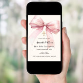 Rosa Bugcreme Mädchen Erste Kommune Einladung
