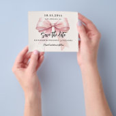 Rosa Bugcreme Quinceanera Save the Date Flyer (Gruppe)