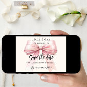 Rosa Bugcreme Sweet 16 Save the Date Karte