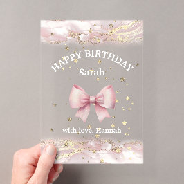Rosa Bugdesign Happy Birthday Card Acryleinladungen