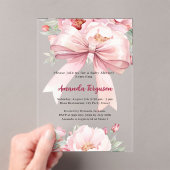 Rosa Bugflorchen Mädchen Klarsichtdusche Acryleinladungen (Insitu (Handheld))