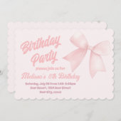 rosa Buggeburt Einladung (Vorne/Hinten)