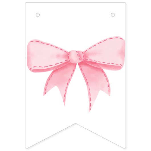 Rosa Buggengeburtstage Wimpelkette (Erste Fahne)