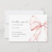 Rosa Bugkarte Elegante UAWG Response Card RSVP Karte (Vorderseite)