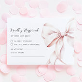 Rosa Bugkarte Elegante UAWG Response Card RSVP Karte