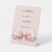 Rosa Bugkarten-Geschenkzeichen Sockelschild (Vorderseite)