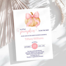 Rosa Bugkürbis Babydusche minimalistisch