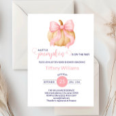 Rosa Bugkürbis Babydusche minimalistisch Einladung