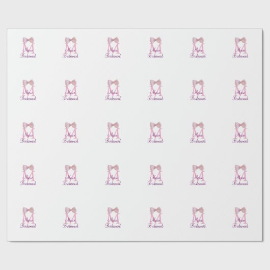 Rosa Bugmongramm Braun modern mädchenhaft rustikal Geschenkpapier (Flach)