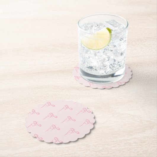 Rosa Bugmuster minimalistisch Mädchen Dusche Untersetzer (Vor Ort)