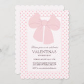 Rosa Bugpolka dots Mädchen Geburtstagseinladung Einladung (Vorne/Hinten)