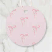 Rosa Bugwavy Rahmen elegante Dusche Mädchen danke Geschenkanhänger (Rückseite)